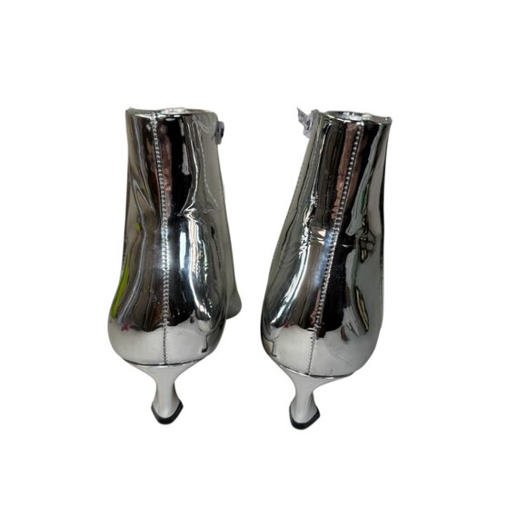 Gianni Bini Silver Metallic Pointed Toe Ankle Booties – Women’s Size 8.5M - Picture 7 of 10
